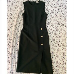 H&M dark olive green dress.